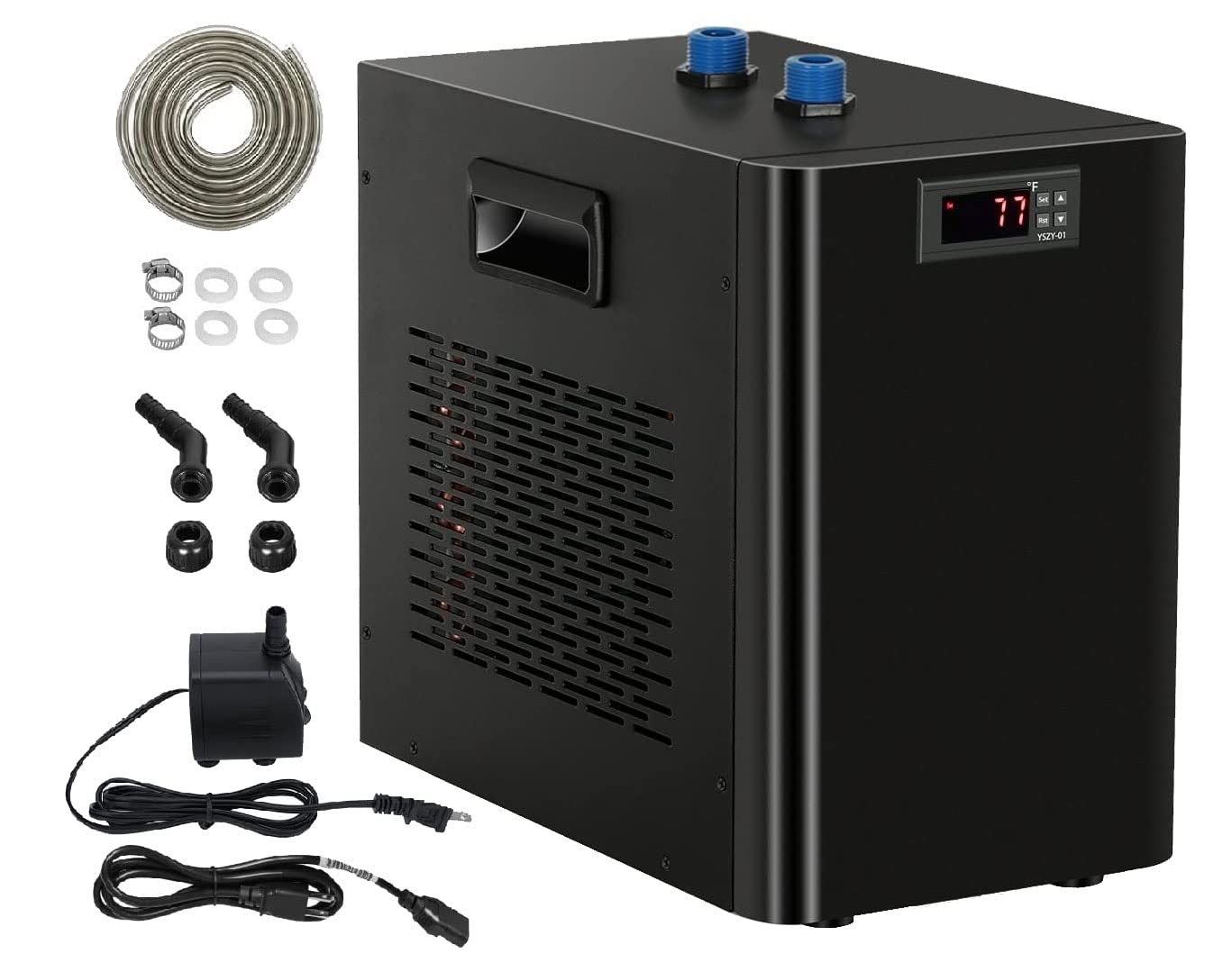 Ezcasch 150W Aquarium Chiller, 42 Gal Water Chillers, Hydroponic Cooler