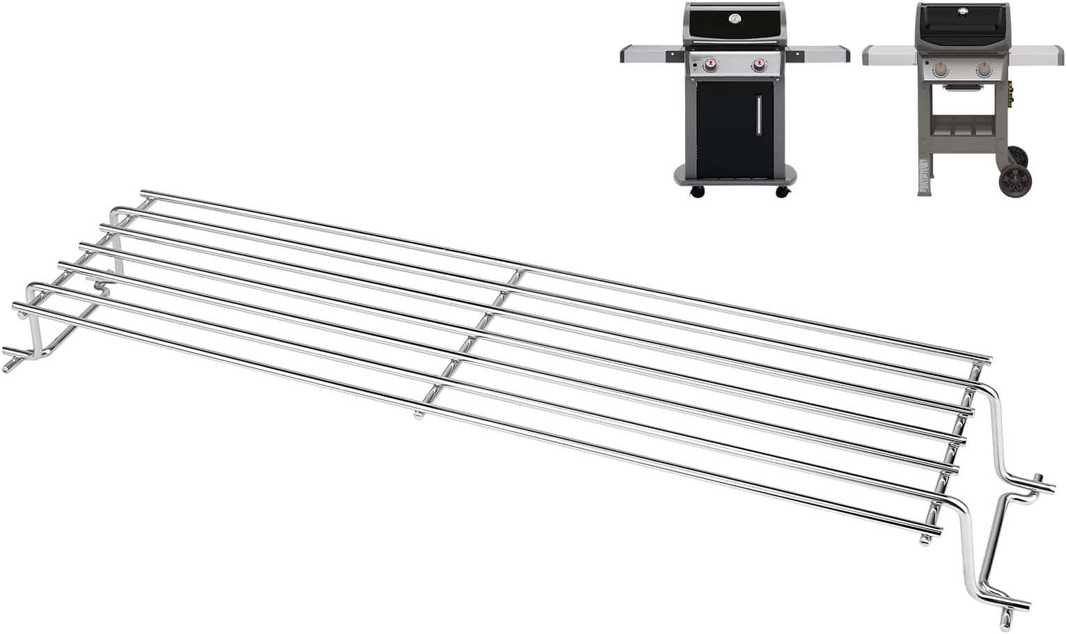 QuliMetal 67026 Grill Warming Rack for Weber Spirit II 200 Series, Weber Spirit II E210, II E220, II S210, II S220(2017 and Newer), 21.5 Inches Stainless Steel Warming Grates for 44000001, 48000001