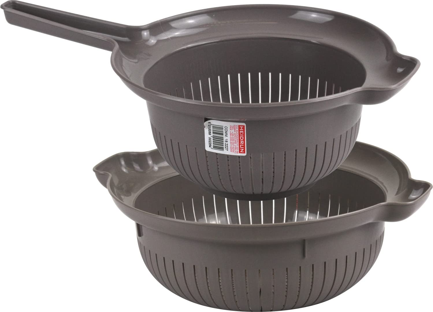 Heidrun Colour Plastic Colander Strainer 2pc 30cm 24cm (Talpa)