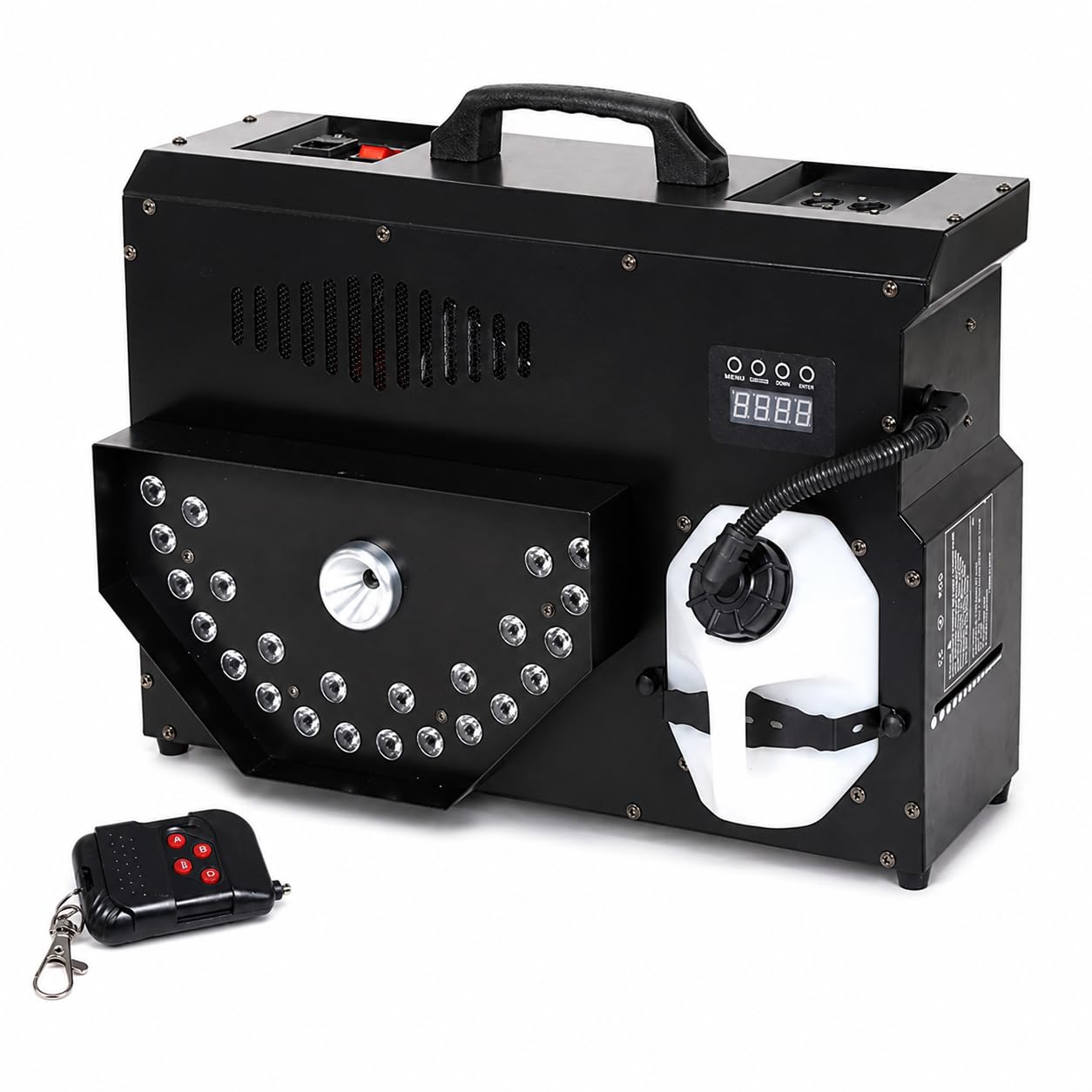 3500 W macchina portatile della nebbia, generatore di atmosfera LED ad angolo regolabile per eventi, matrimoni, bar, feste - crea l'effetto palcoscenico perfetto