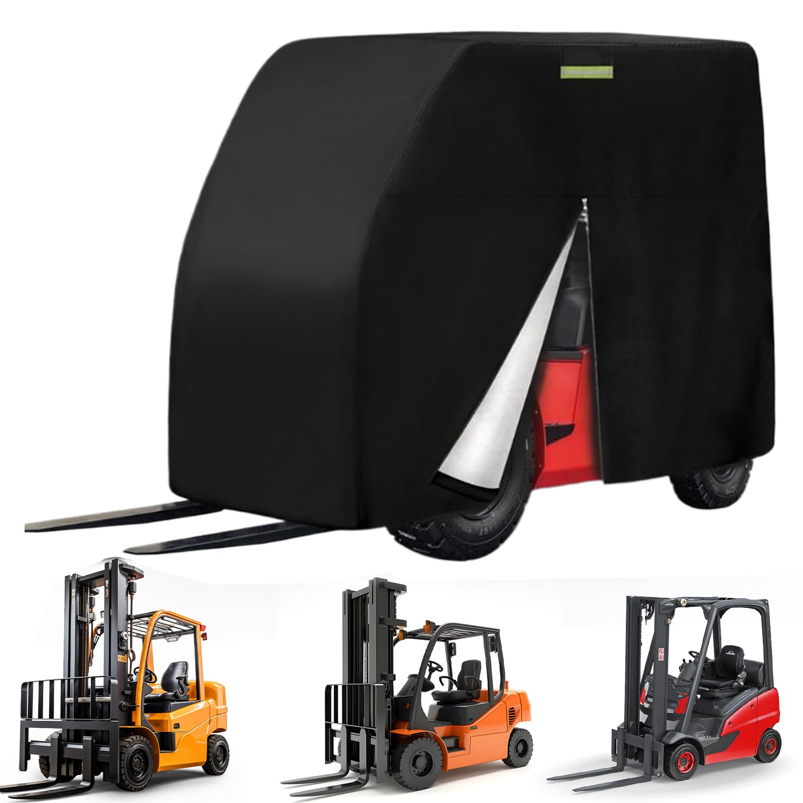 Copertura Per Carrello Elevatore Da Magazzino,Protezione Macchina con Porta a Cerniera,Copertura Muletto Tutte Le Stagioni | per Cantieri Garage Magazzini Banchini Centri Distribuzione