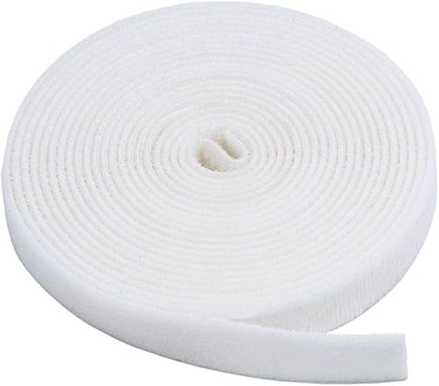 Velcro® Brand Hook and loop ONE-WRAP® back to back Strapping in WHITE 1CM Wide X 1 Metre Long