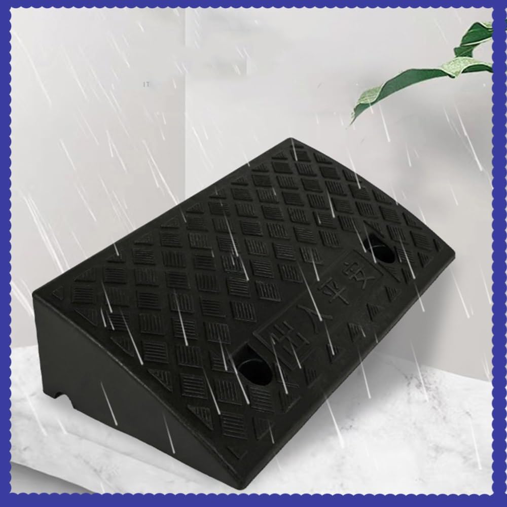 COKYIS Rampa De Umbral De Puerta, Ligero Portátil Rampas De Bordillo, Rampa De Acceso para Coche 15 Cm Alto, Rampas De Carga De Plástico (Color : B, Size : 49 * 38 * 15cm)
