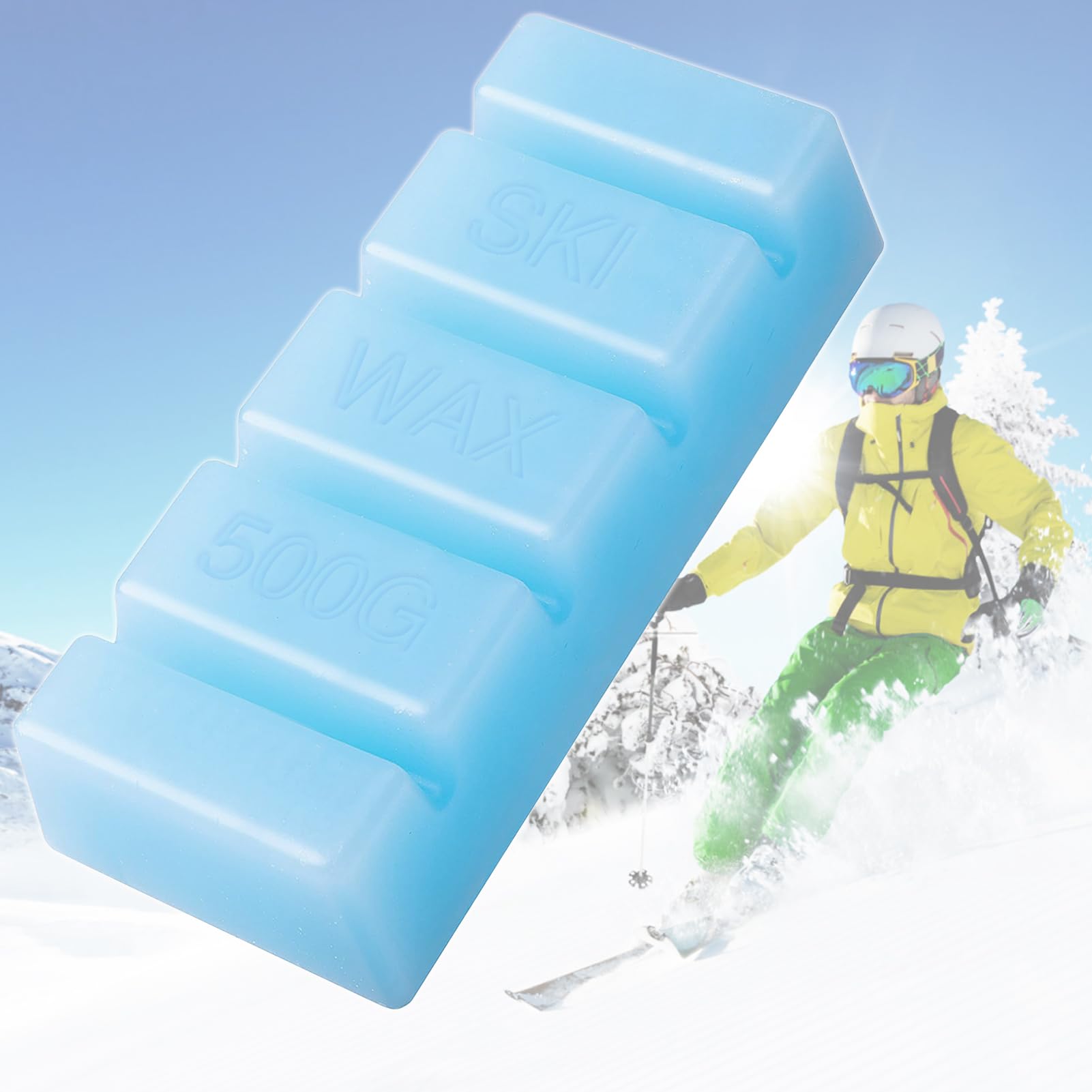 pdpdoc Snowboard Wax, Ski Wax, Universal Blend Ski and Snowboard Wax for All Skis and Snowboards Protection & Maintenance, Blue