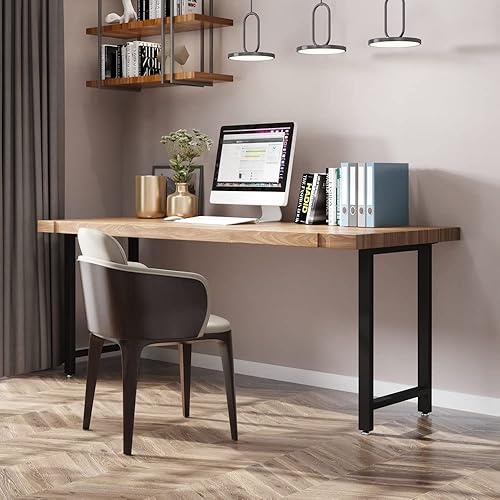 Miniatura 3 de HOMEKAYT Patas de escritorio de patas de mesa negras industriales, patas de muebles resistentes para café o computadora, patas de mesa de 28