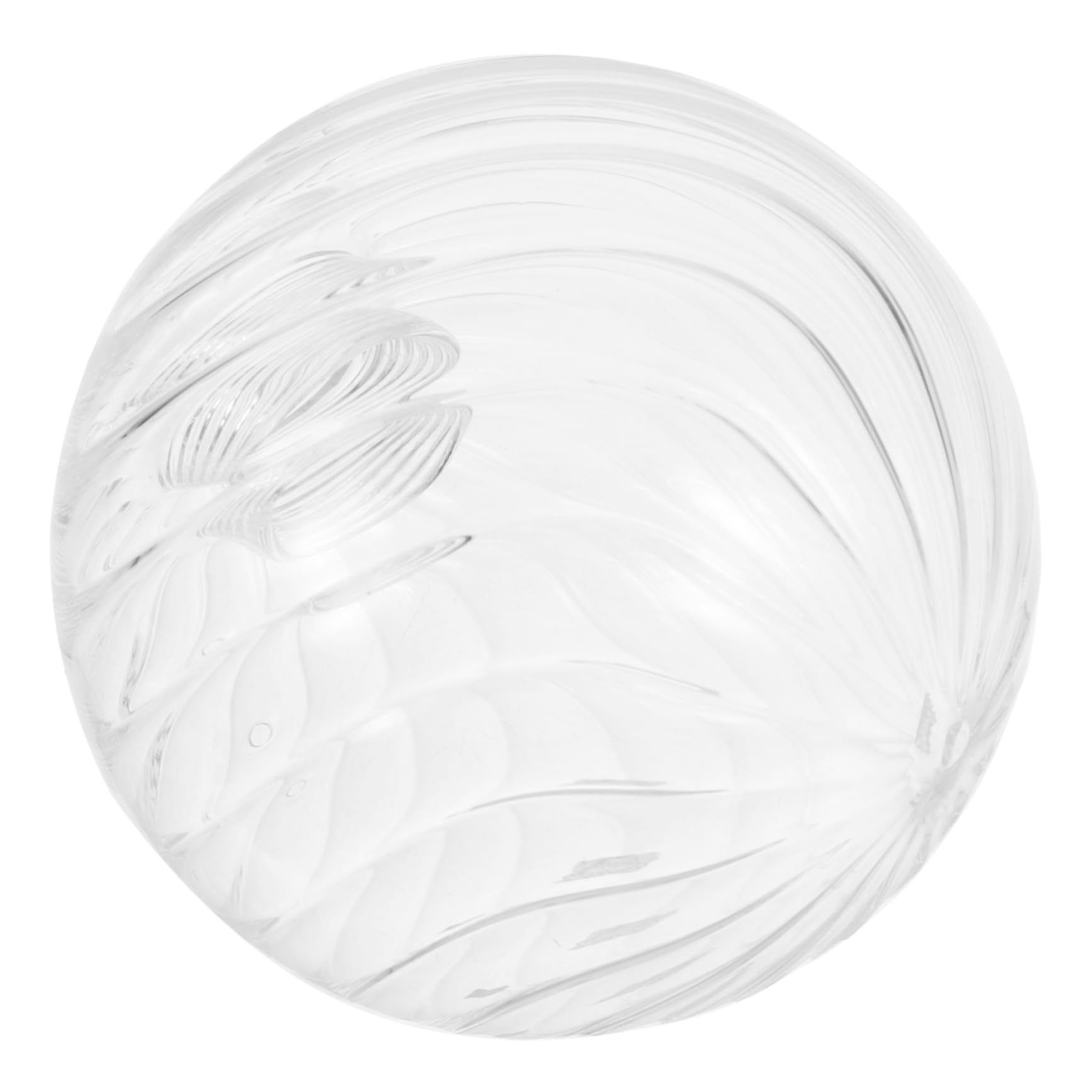 Homoyoyo Replacement Glass Lamp Shade for Pendant Light and Chandelier Twisted Glass Globe Shade Pumpkin Pattern 80mm Diameter Easy to Clean Modern Decorative Lamp Cover for Indoor Use