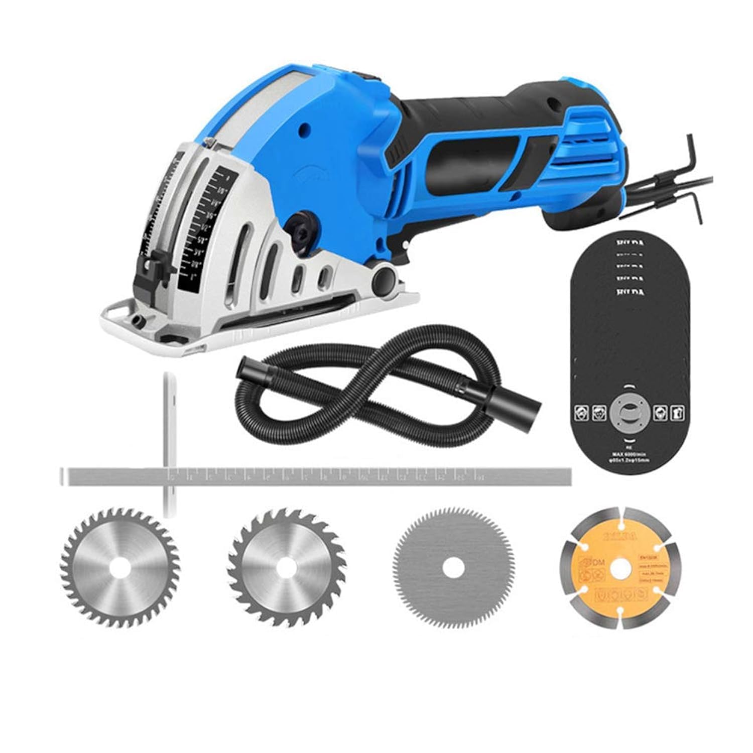 Honoen Mini Handheld Electric Circular Saw, Compact body and lightweight,for Cutting Wood, Plastic, Metal, Tile,Hardwood, Plywood, Flooring, Drywall, PVC, Metal