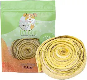 Mordedor Natural Discão PetBem para Cães Petisco de Couro Bovino Desidratado 100% Natural