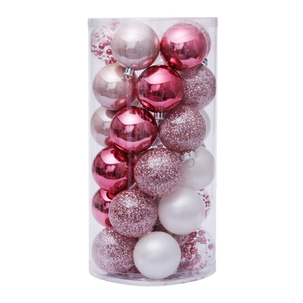 Weihnachtskugeln Gadget Set Christbaumschmuck Kugel Familie Festival Hochzeit Treffen Dekorationen bruchsicher (30 Stück) 6 cm, 4