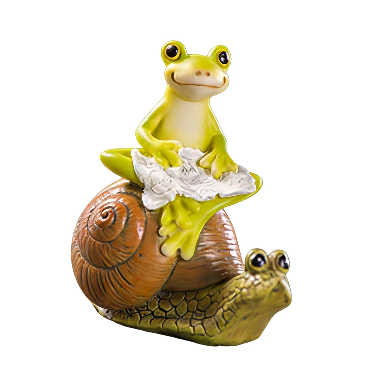 Shntig Decorative Frogs Resin Ornament Fit Small Flower Pots for Plant Displays in Various Environment Easy Installation Resin