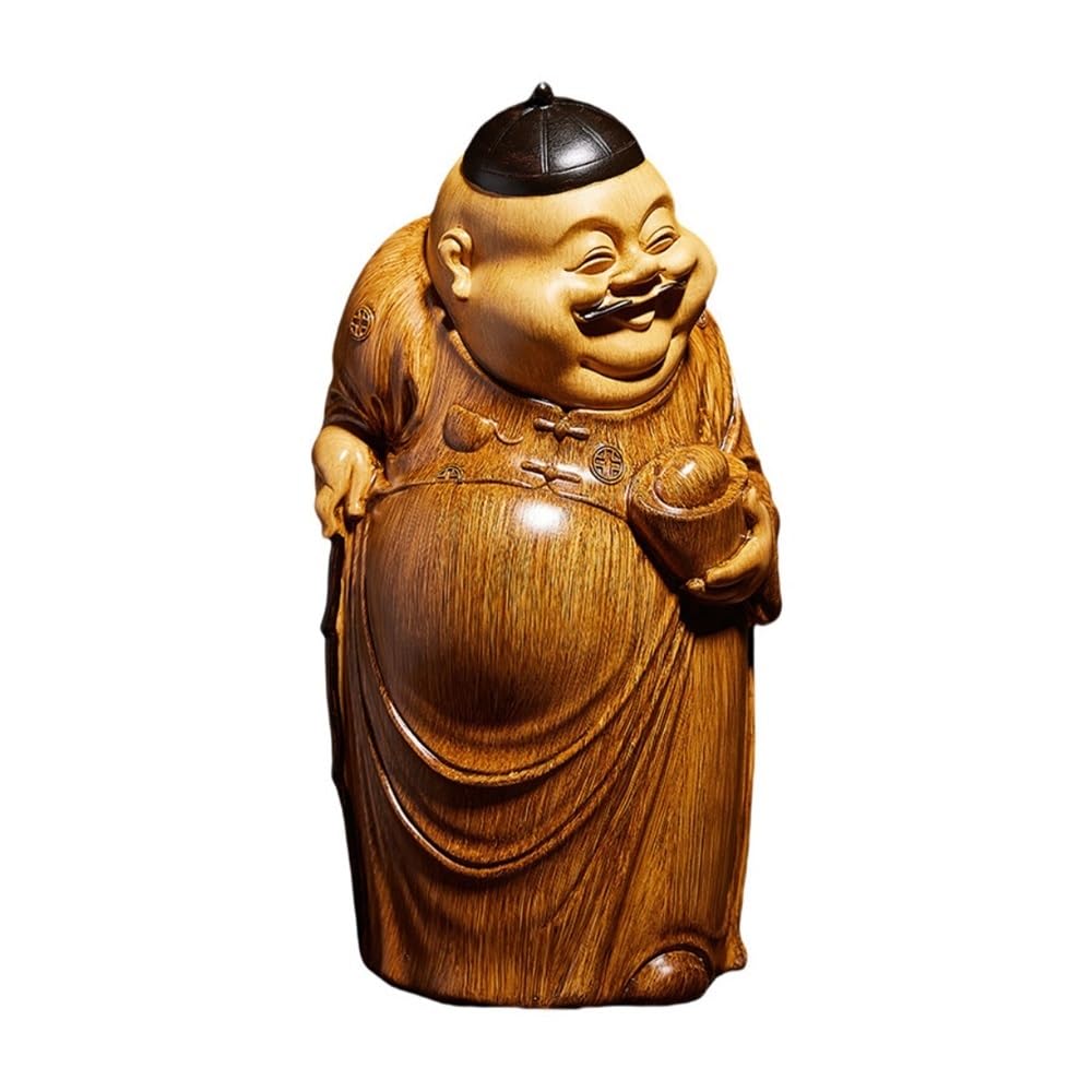 zhuyanbo007 Desk Statue, Wealth God Statue - Desktop Feng Shui Decor for Living Room & Office