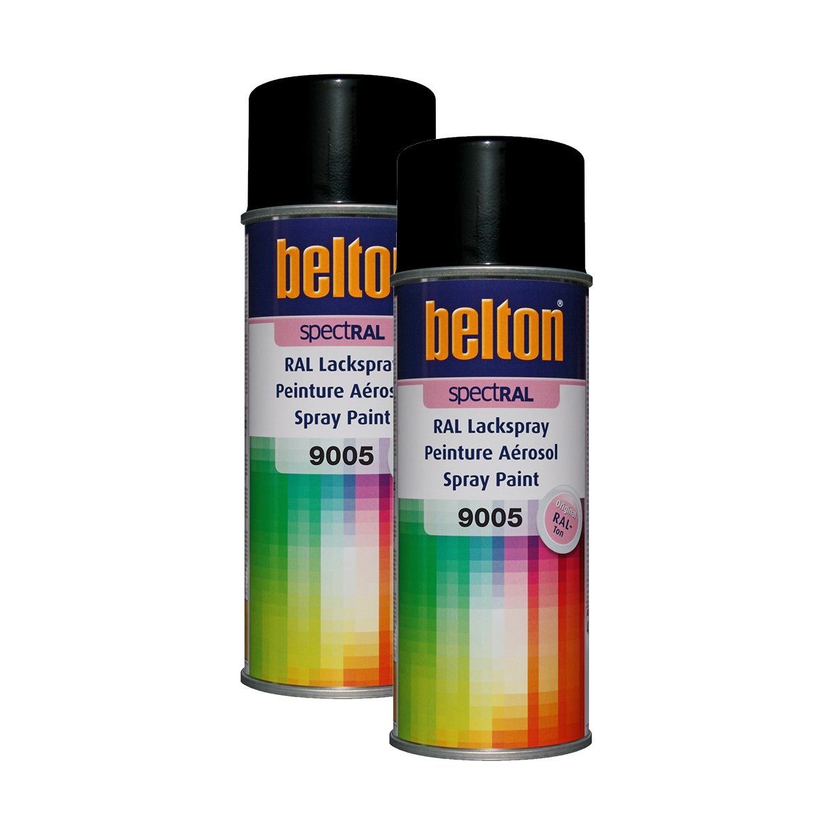 KWASNY 2x 324 200 BELTON SPECTRAL Lackspray, Farbe RAL 1016 Schwefelgelb, Hochglanz, 400 Ml Dose