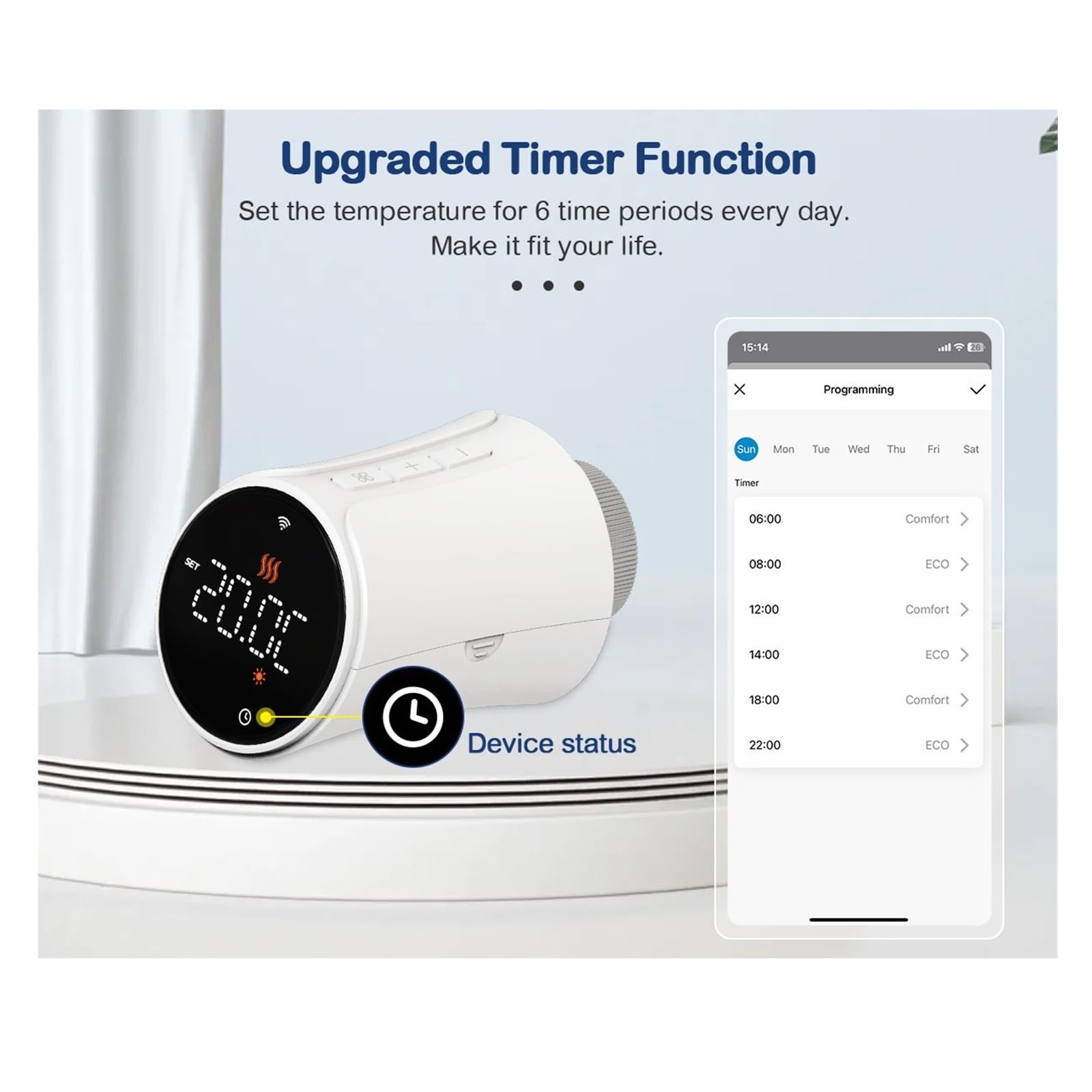 Zawór Termostatyczny Grzejnikowy Tuya Smart WiFi/ZigBee TRV Programowalny Zdalny Regulator Temperatury Z OszczęDza Energię I Koszty Ogrzewania(4pcs-zigbee)
