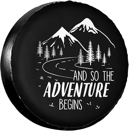 Y así comienza la aventura Cubierta de neumático de repuesto Cubierta de rueda de neumático para autocaravana Cubiertas de rueda de neumáticos