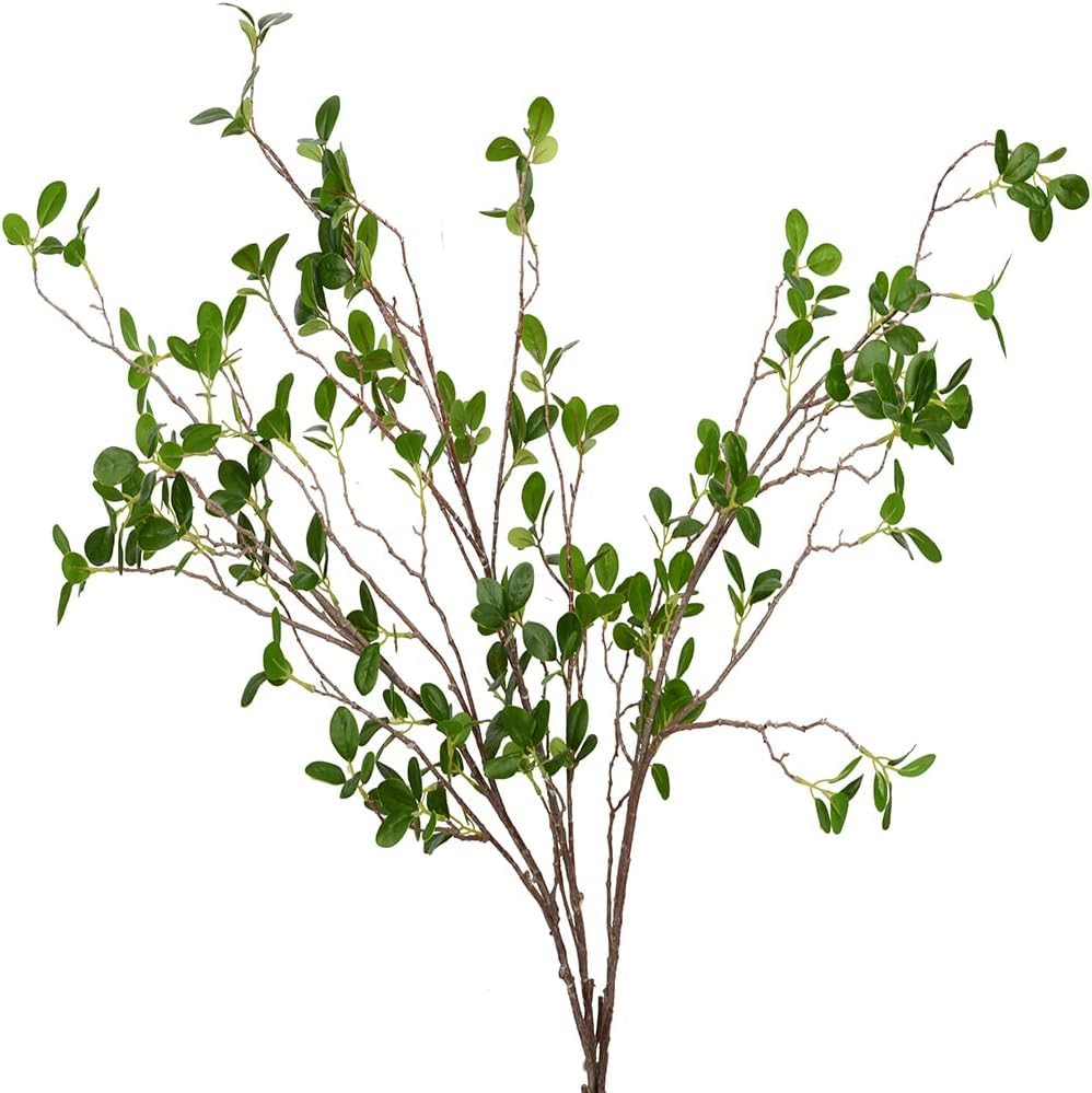 Eucalyptus artificiel lot de 6 branches de verdure pour vase de 114 cm