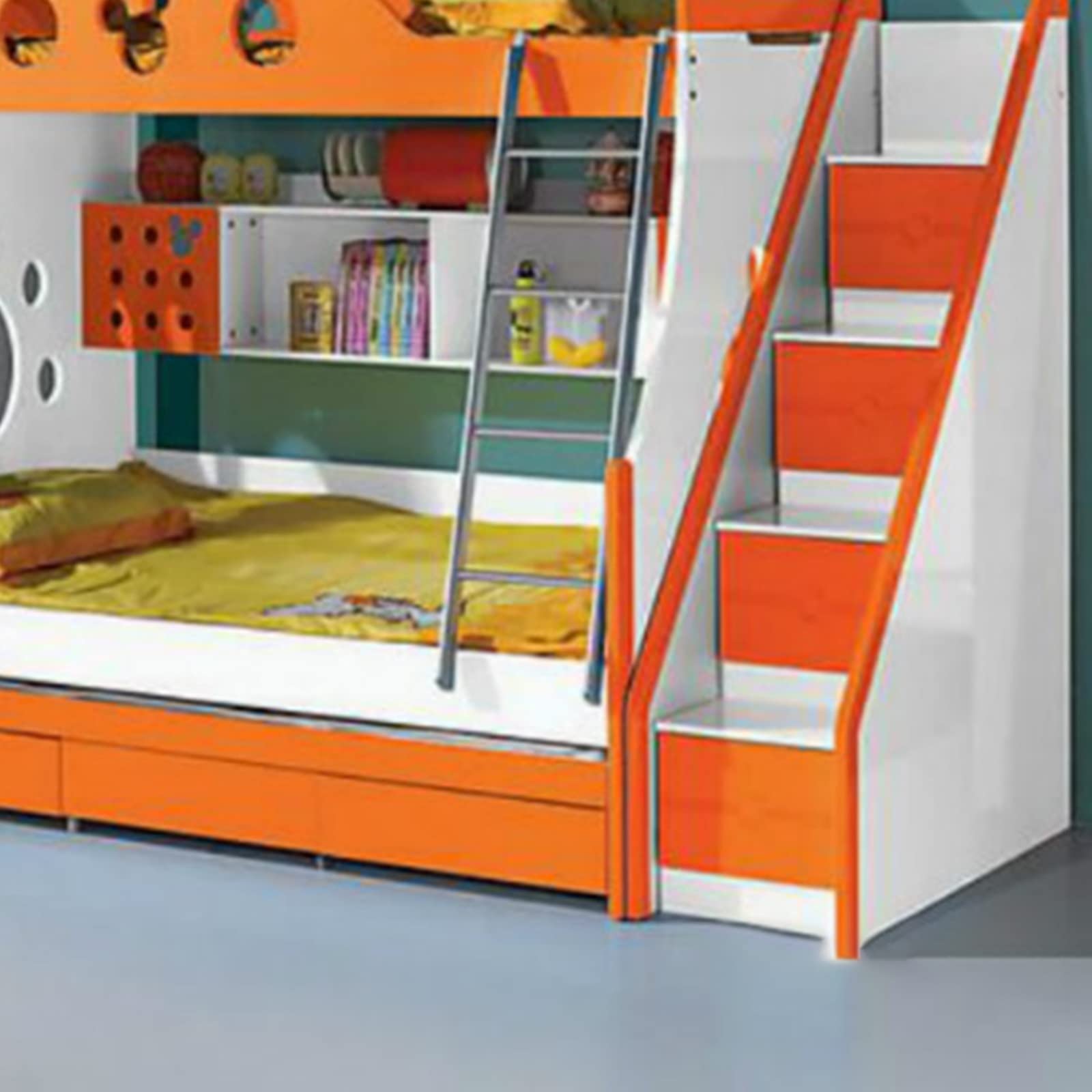 LXLA- Etagenleiter Zum Wohnmobil Bett - Einstellbare Hakenposition, Hochbett- / Hochbettleitern- Wohnheim Schlafzimmer, Reiseanhänger Wohnmobil, Silber Grau (Size : 1.3m/4.3ft)