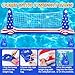 HOLYFUN Inflatable Pool Volleyball Floating Net Set Basketball Hoop with USA Flag Pattern, Summer Pool Water Games for Kids, Teens, Adults and Family