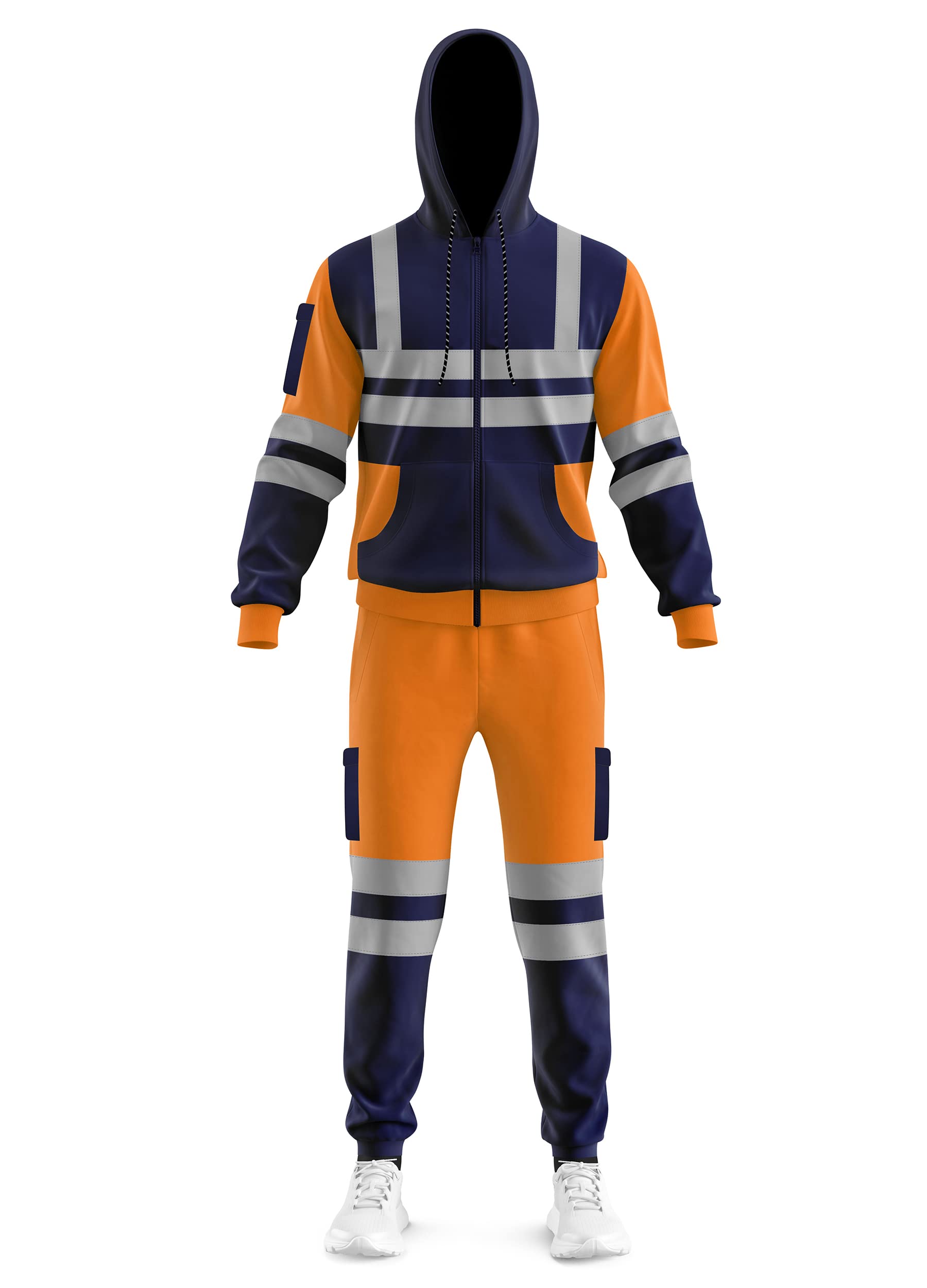 Hi Vis Winter Jacket Hi Vis High Visibility Zip Hoodie Tracksuit