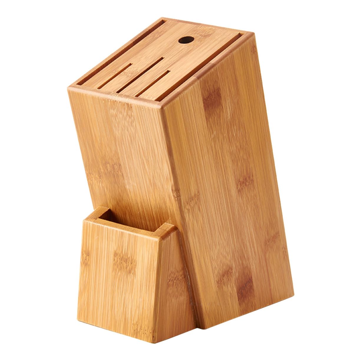 Cabilock Knife Block Holder Sturdy Kitchen Storage Rack for Cutlery Organization Natural Block with Smooth Finish Utensil Holder for Countertop Accessory