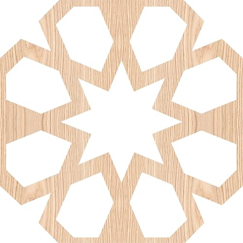 Miniatura 4 de Ekena Millwork WALW08X08X0375JACRO Jackson - Paneles de pared de madera con calado, extra pequeños, roble rojo