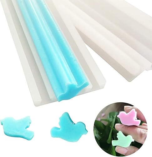 Miniatura 4 de Columna de tubo de pájaro Molde de jabón de silicona Vela Molde de pastel de caramelo de chocolate Insertar suministros para hacer jabón