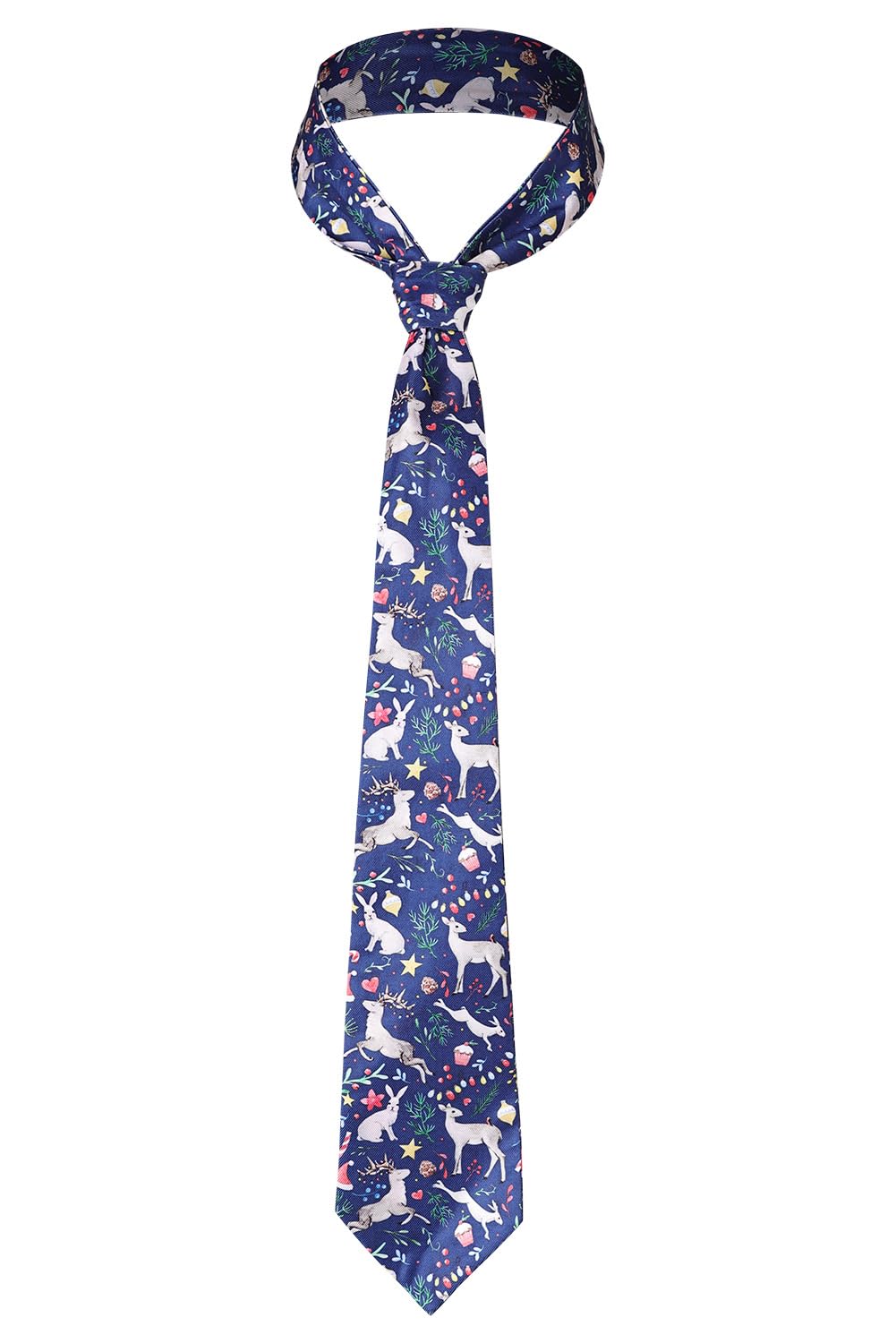 NGOVINY Nathan Caine Costume Nate Tie Cosplay Mens Blue Printed Necktie Movie Nathan Merch Accessories Halloween Props