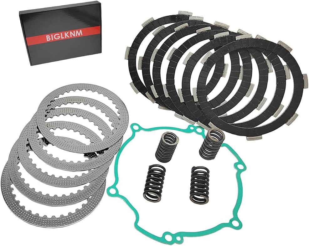 BIGLKNM Clutch Kit: Friction Plates, Heavy Duty Springs & Gasket for Kawasaki KX80 98-00, KX85 01-21, KX100 98-21