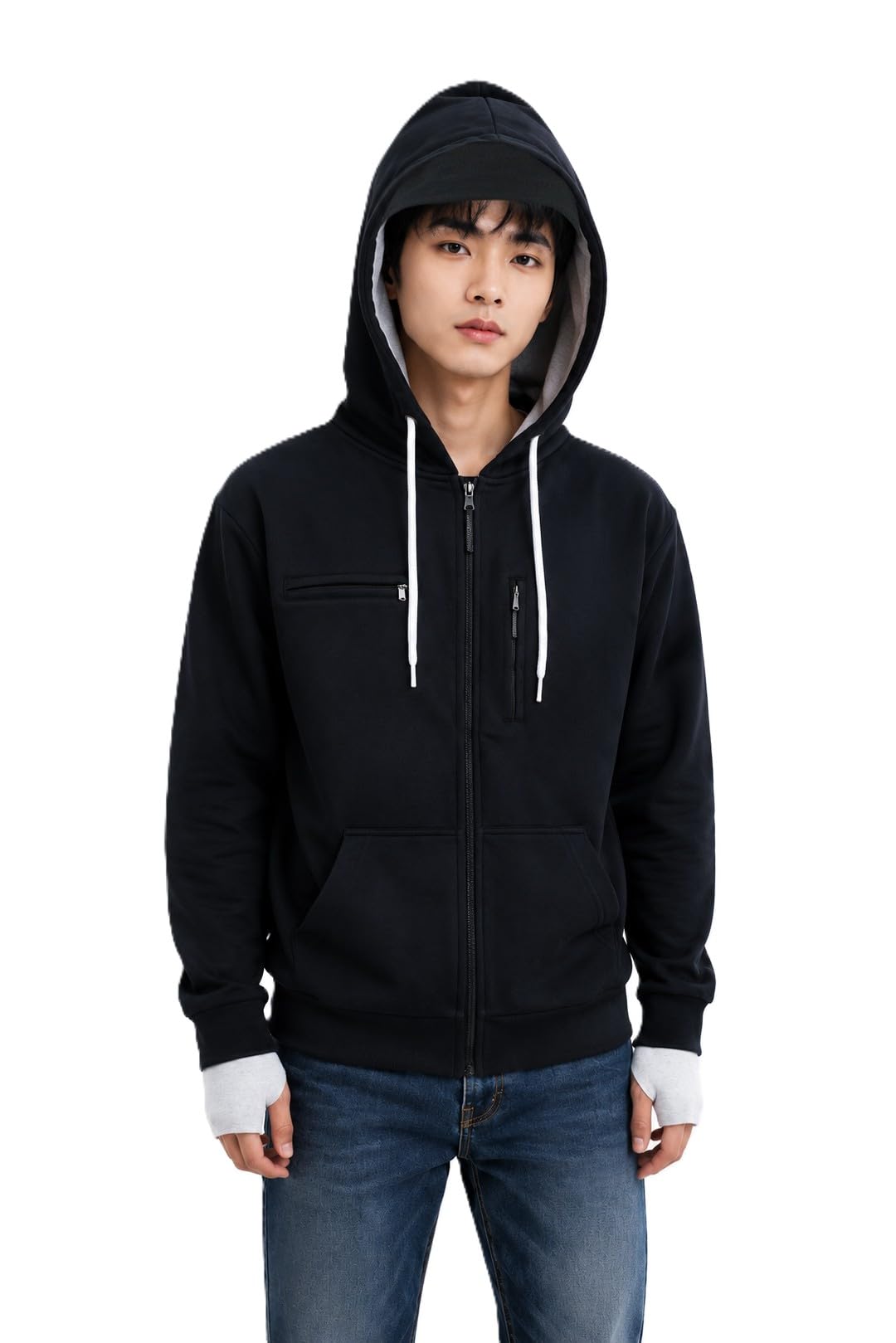 jugular Travel Jackets || Cotton Blend Jacket for men ||Men’s Solid Zipper Hooded Sweatshirt | Lined Hood, Side Pockets,-picture-29