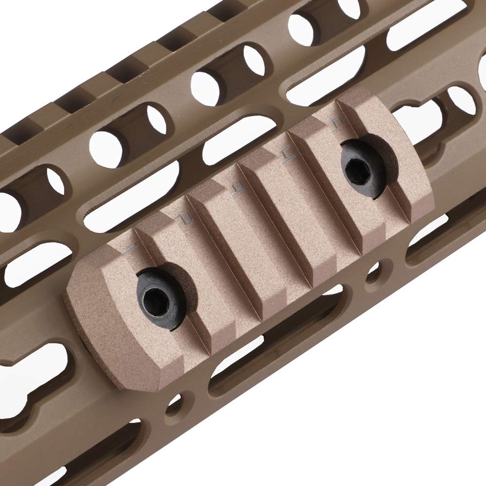 TuFok Picatinny Rail Section for Keymode - Thin 0.27in Height Rail Attachment Rail Adapter Mount Alumimun 5-Slot