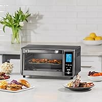 Vista 2 de ROKAZ Freidora de aire digital para horno tostador de 4 rebanadas con 11 funciones de cocción acero inoxidable, gris, grande, plateado, ROKAZ/8811ZA