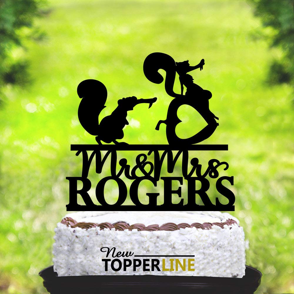 Buy Ice Age Cake Topper,Squirrel Cake Topper,Last Name Cake Topper,Ice