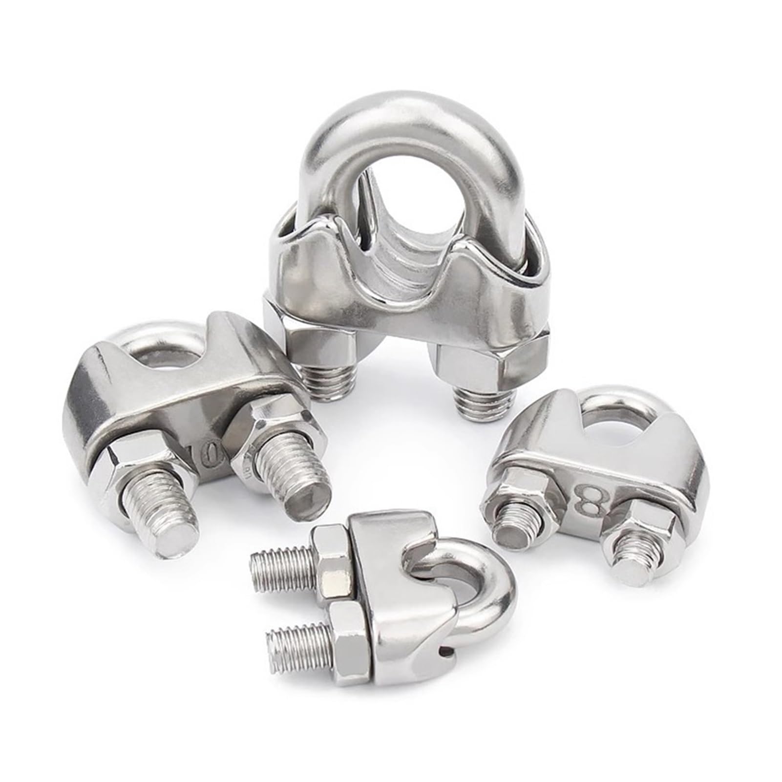 Serre-câbles serre-câbles, pince en acier inoxydable 304 en forme de U M2-M10(M650PCS)