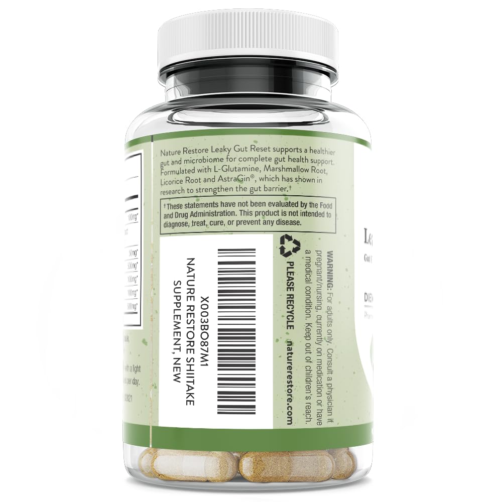 Nature Restore Marshmallow Root & L-Glutamine Gut Health Supplement. Advanced GI Barrier, Leaky Gut & Tight Junction Support – Soothing Acid Reflux, GERD & Bloating Comfort Tonic — Amazon image 3