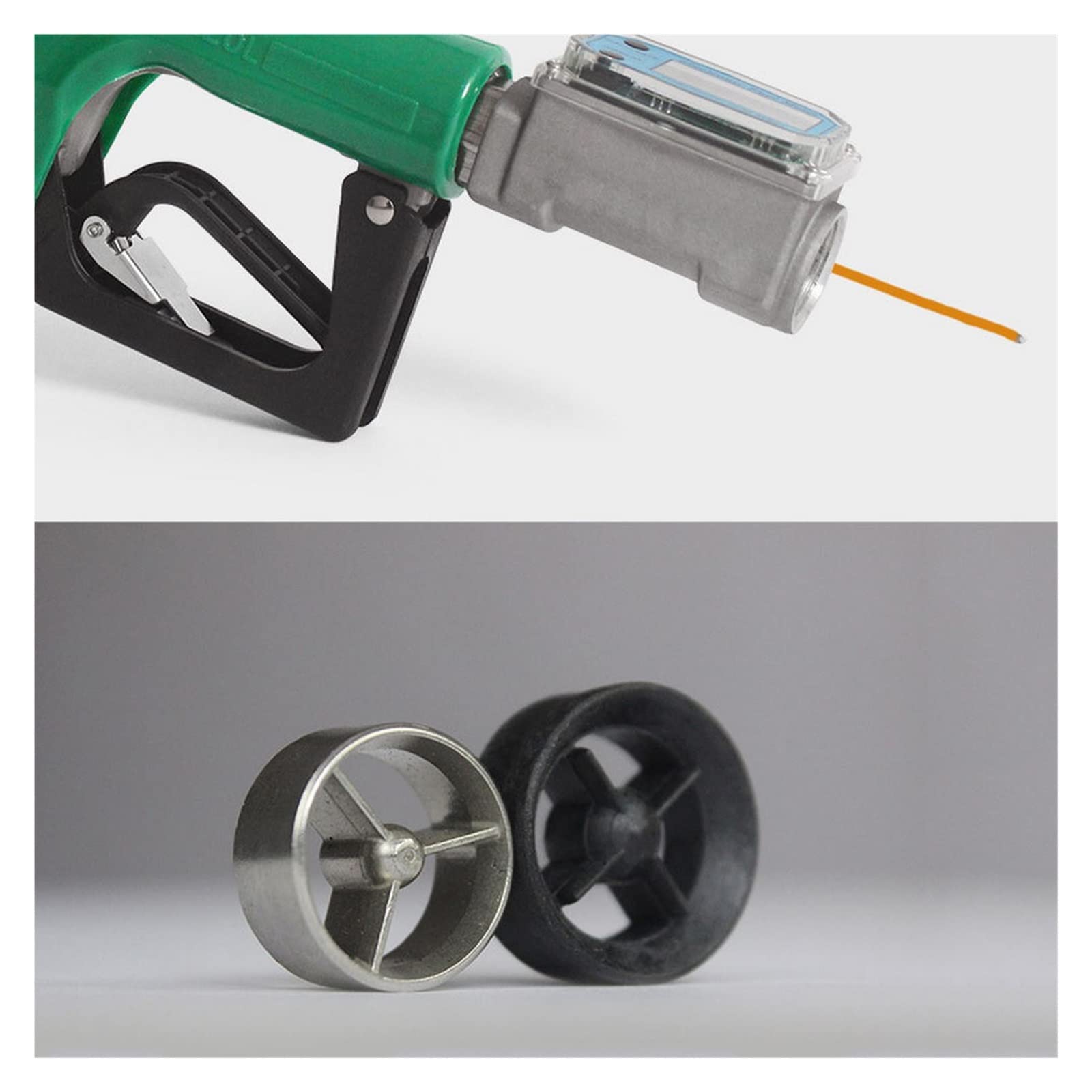 Caudalímetro ultrasónico, Medidor de flujo de turbina digital Medidor de flujo Indicador de flujo electrónico PCB Contador de sensor Combustible de gasolina Queroseno Metanol Agua(1.5 inch)