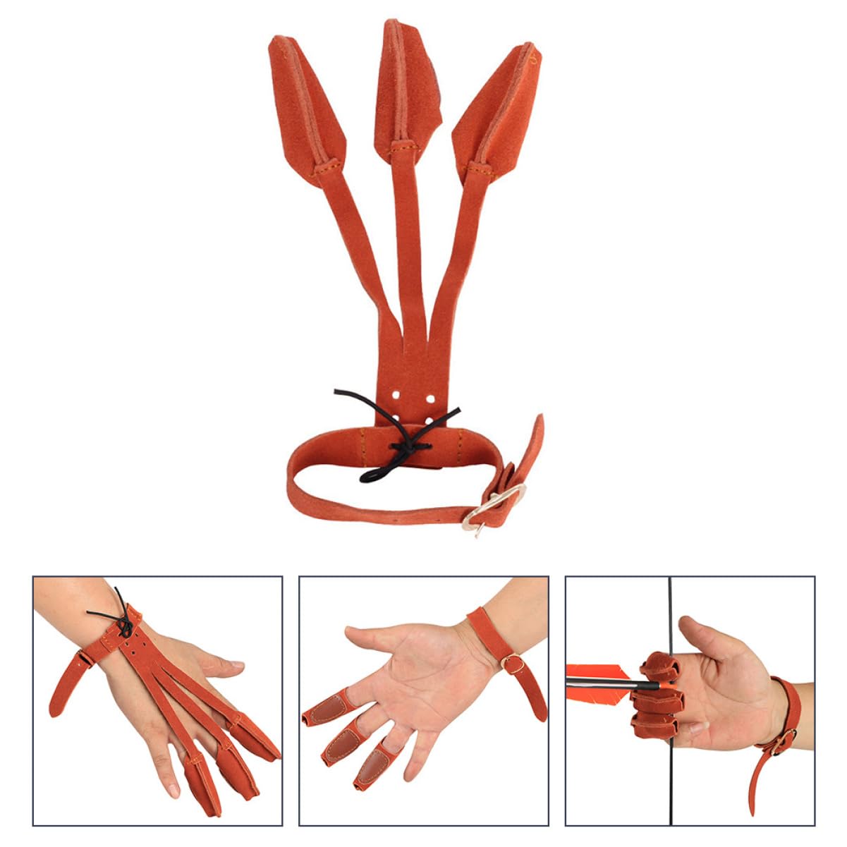VANZACK Finger Gloves for Archery Finger Protector Guard for Recurve Shooting Comfortable Design for Outdoor Practice and Training