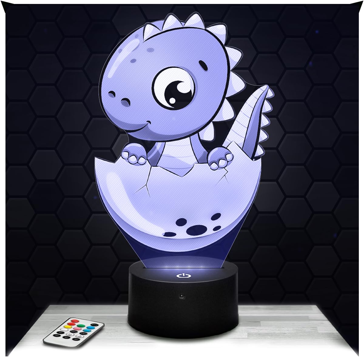 Lampephoto.fr - Dinosaur Egg 3D Lamp Night Light 3D LED Illusion, Christmas, Gift idea for Boys and Girls, Children's or Adult Bedroom Night Light, Led Bedside, Gifts Merchandising