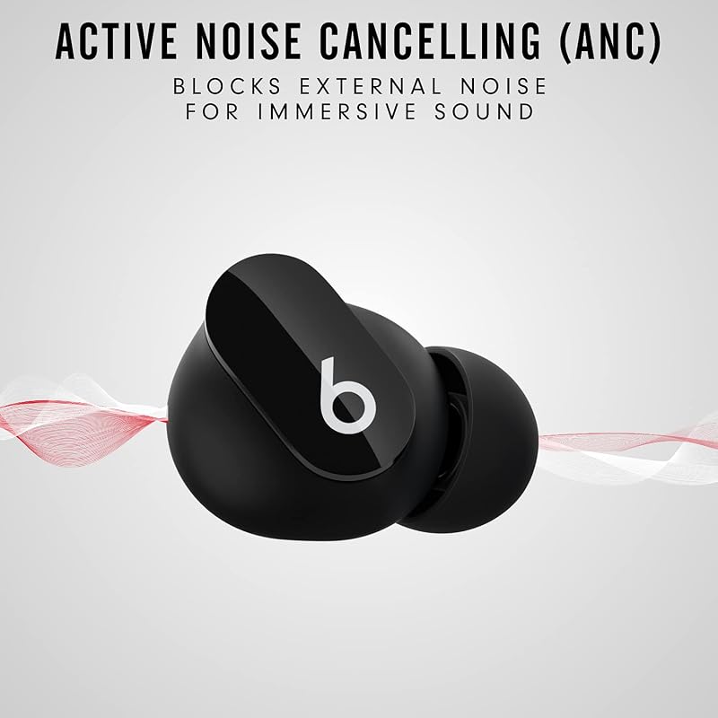 Beats Studio Buds - True Wireless Noise Cancelling Earbuds - Compatible with Apple & Android, Built-in Microphone, IPX4 Rating, Sweat Resistant Earphones, Class 1 Bluetooth Headphones - Black image 2