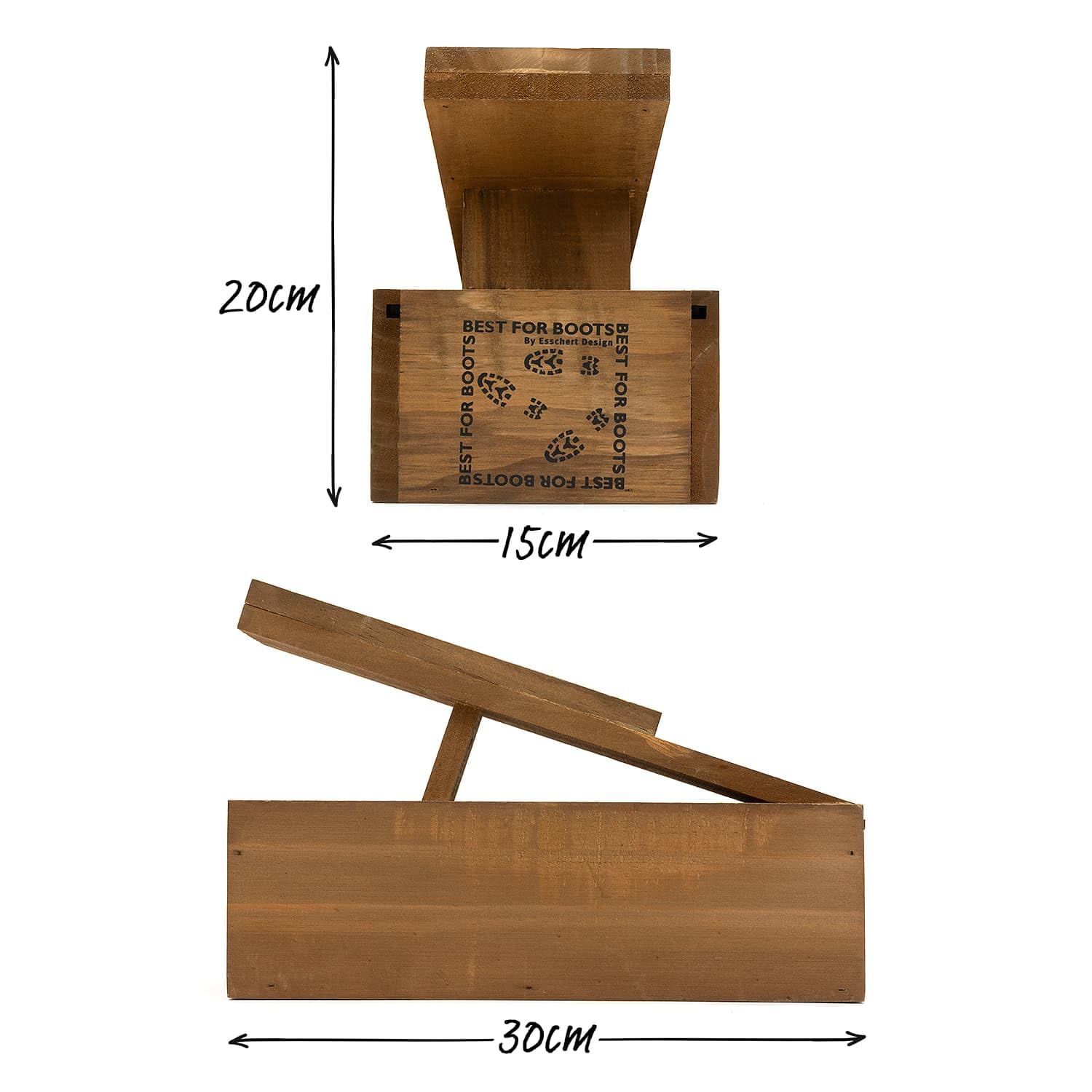 CKB LTD Kit per la cura delle scarpe – Scatola in legno portatile per lucidare le scarpe, set regalo con poggiascarpe, pennello applicatore, spazzole per lucidatura, Dauber, calzascarpe, smalto nero e