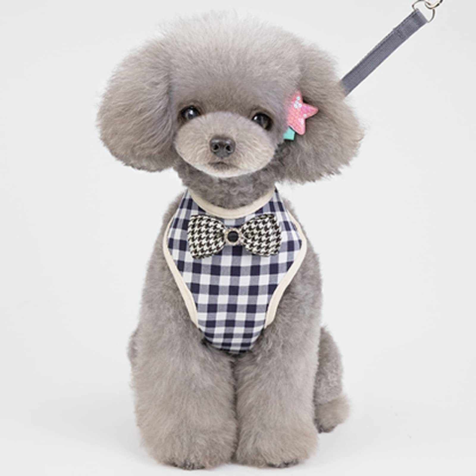 Pull gilet pour chien pour les balades d'été avec harnais de poitrine en treillis large