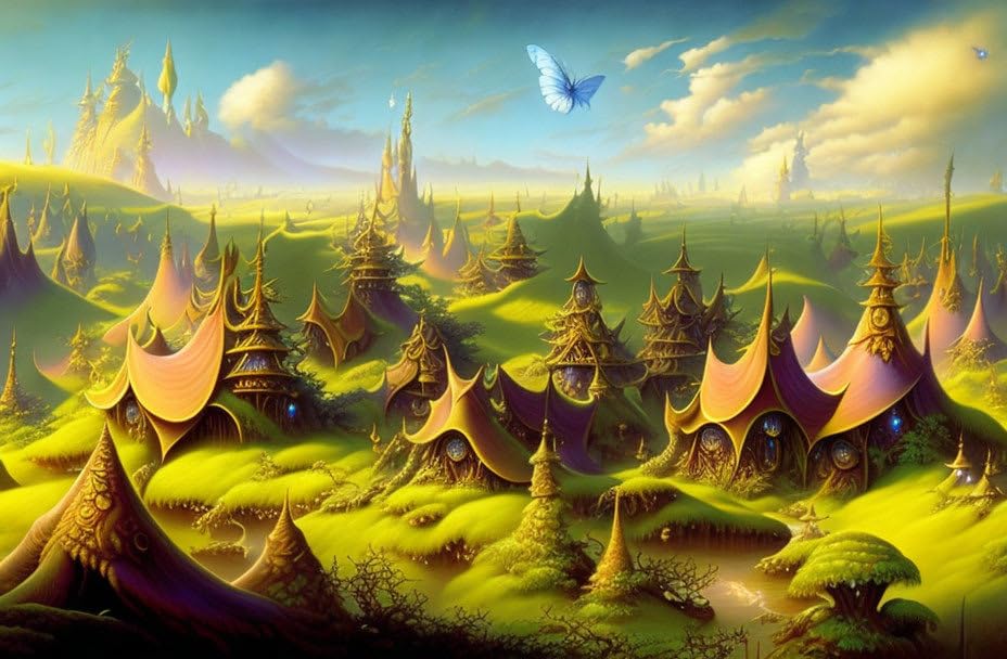 Toile murale sans cadre Meechi Fantasy English Wood 50x70cm, tableau décoration salon chambre