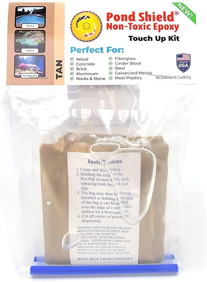 Pond Armor SKU-TAN-TU Pond Shield Touch Up Kit Non-Toxic epoxy Coating