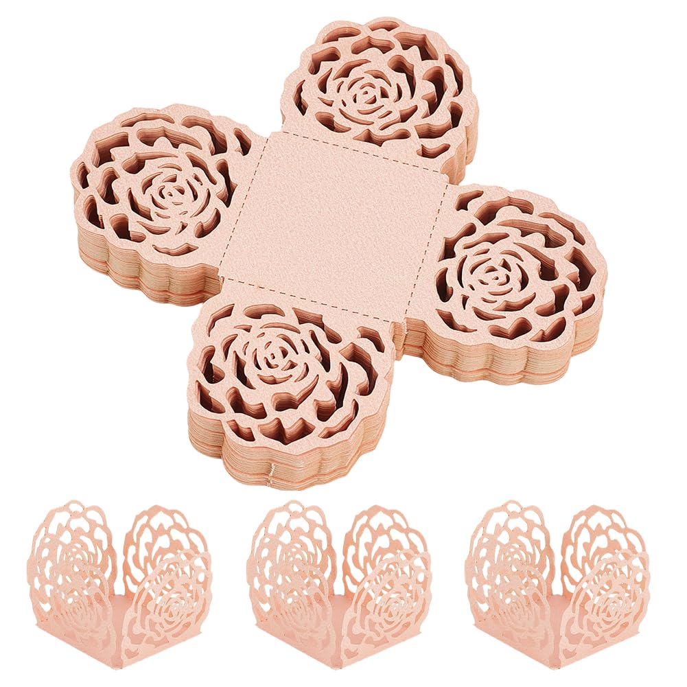 Mini caissettes carrées pour muffins rose OLYCRAFT x50