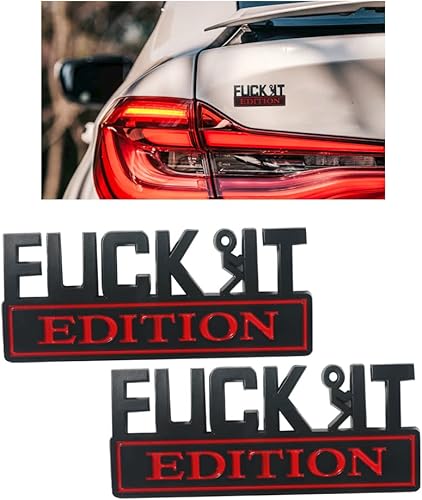 chevrom Fuck-IT Edition - Placa de emblema con logotipo 3D calcomanía con logotipo 3D calcomanía lateral trasera del automóvil para maletero de