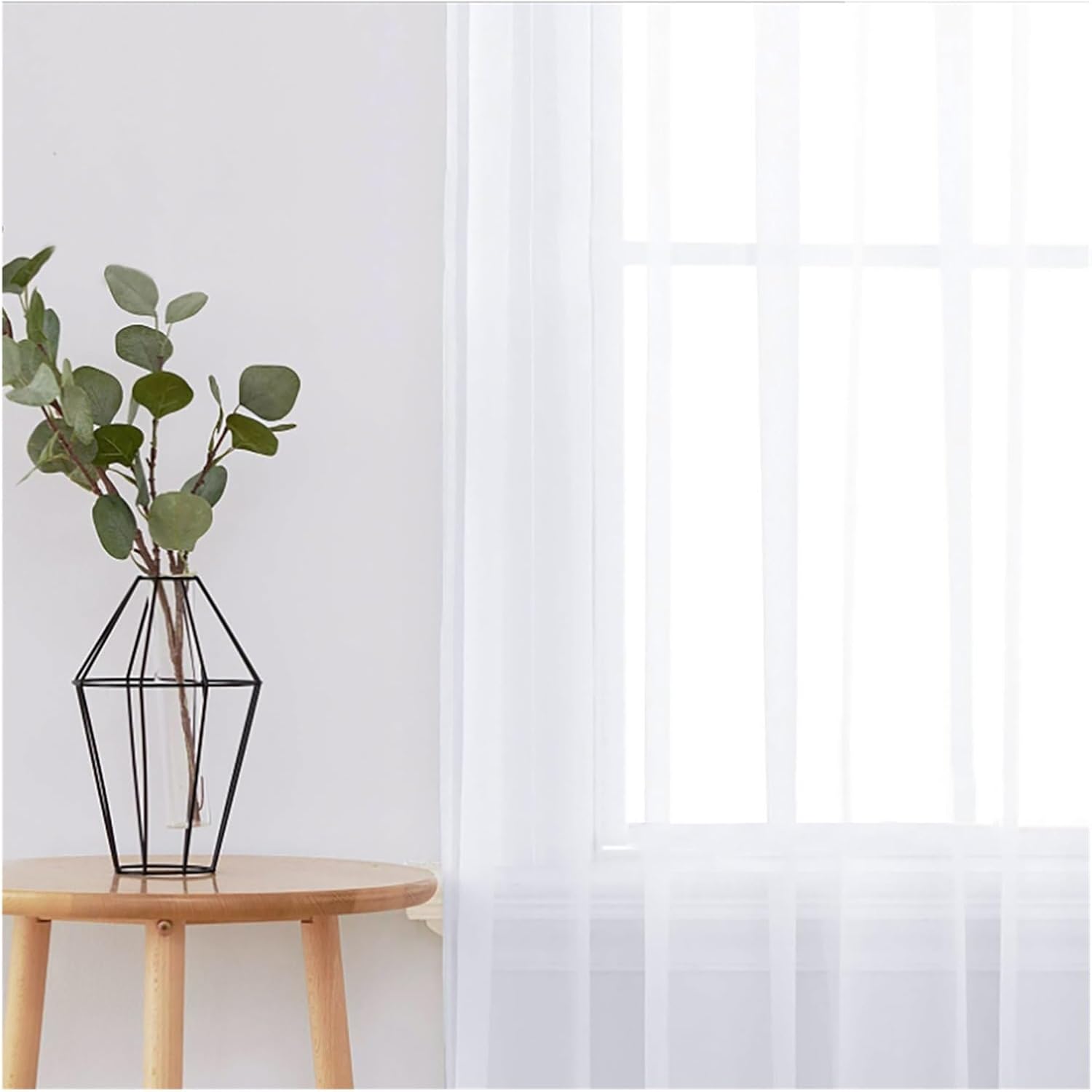Solid Blackout Curtains for Bedroom 1piece Threading Rod Solid Color Through Pole Transparent Window Screen Simple Curtain Decoration(W134cmxH160cm)