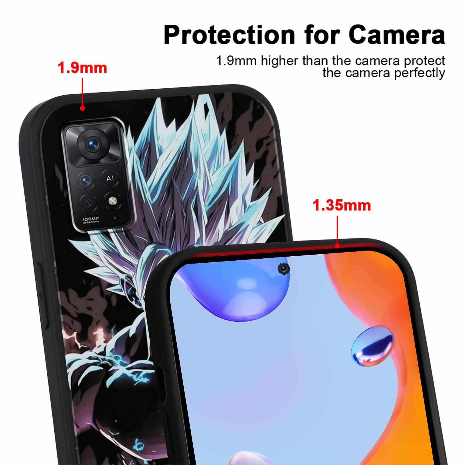 2 Custodie Anime Dragon Ball Per Xiaomi Redmi Note 11 Pro (4G/5G) - Cover TPU Con Disegno Goku E Manga, Antiuuto - 3