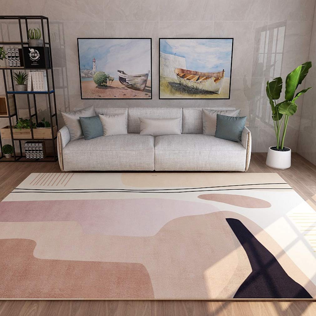 Buy MOXIC Soft Abstract Art Living Room Area Rugs Rectangular Children Crawling Bedroom Rug Fleece Anti-Slip Carpets Nordic Modern Home Decor Mats Indoor Outdoor Runners Nursery 8' X 8' — BookShops.in