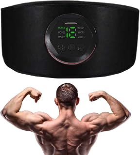 Máquina Reductora Abdominal - Cinturón Estimulador Recargable | 18 Niveles 6 Modos de Masaje Tonificador Muscular para Fortalecimiento Fitness y Pérdida de Peso