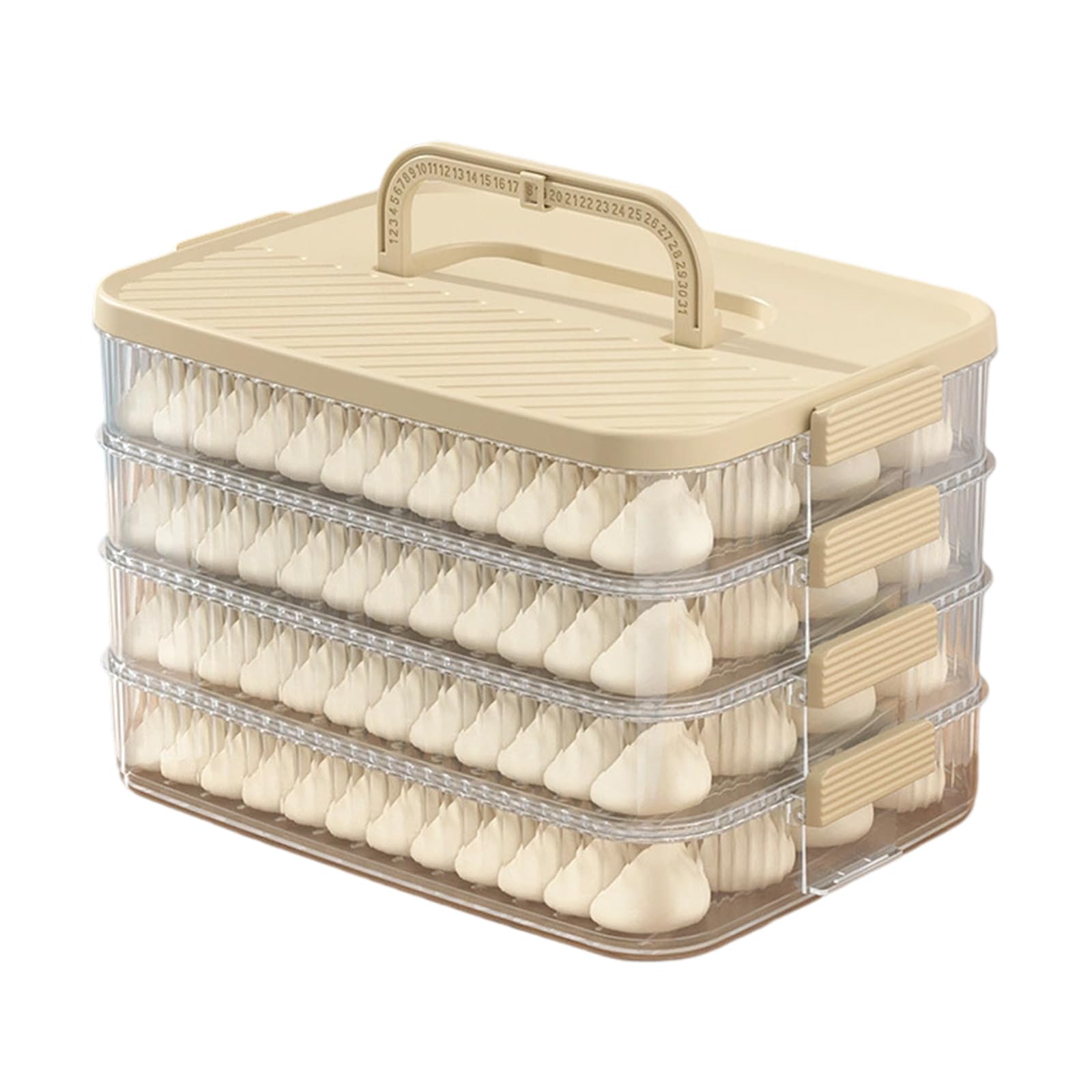 MICFENY Multi Layer Food Storage Box Stackable Dessert Storage Container With Lids For Easy Organization In Refrigerator
