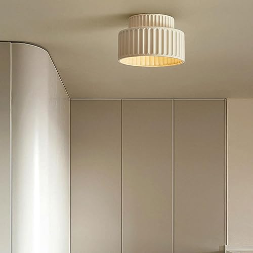 Miniatura 6 de Wabi-sabi - Lámpara de techo de resina estilo japonés, lámpara de techo de montaje empotrado cerca del techo, accesorios de iluminación para