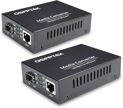 Miniatura 5 de Mini cubierta multimedia 10G, 10 Gigabit Fibra a 10Gb Cobre UTP Convertidor de Medios, Mini Unmanaged 1x 100M1G2.5G5G10GBase-T RJ45 a 1x 10GBase-X